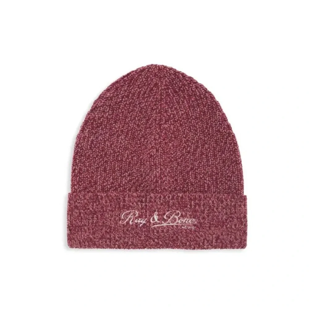 Rag & Bone Women's Wool Blend Heritage Beanie‎ - Burgundy $165